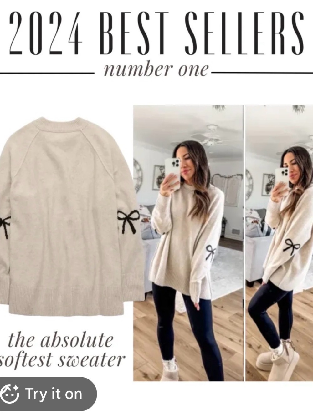 Aerie Oversized Bow-Sleeve Sweater